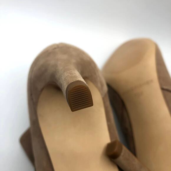 Marc Fisher Tan Suede Heel Ankle Booties 7.5 - Picture 8 of 9